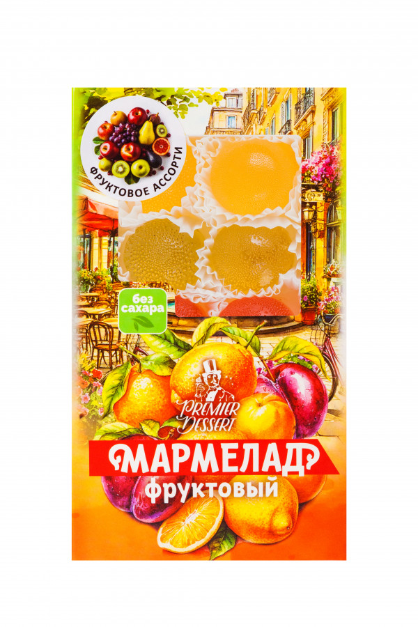 №2 Мармелад Премиум Десерт ФРУКТОВЫЙ (ананас, яблоко, гранат) 200г    в Моздоке