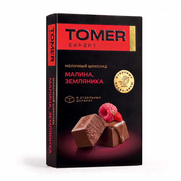 №2 Фабрика Томер   Молочный шоколад Малина-Земляника, 90г  в Моздоке