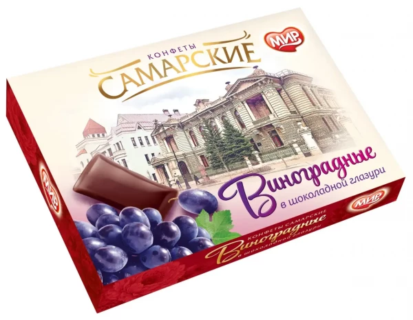 №2 КФ МИР Виноградные в шоколадной глазури 160г  в Моздоке