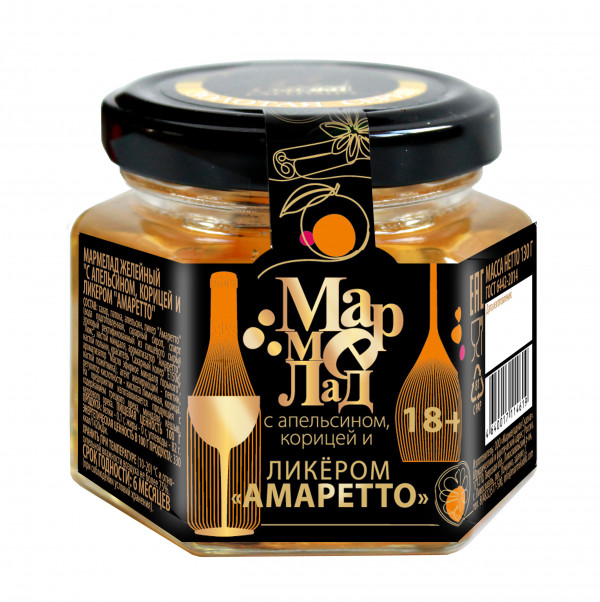 №2 Мармелад в банке "С апельсином, корицей и ликером "Амаретто" 130г (18+) в Моздоке