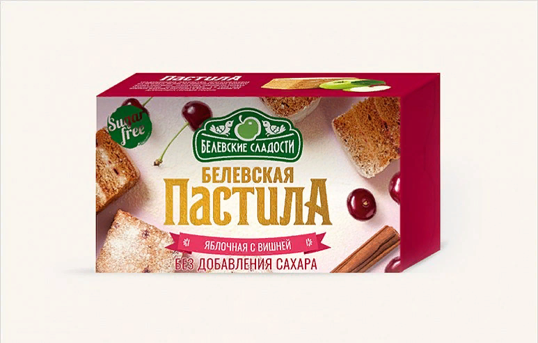  Пастила  200г диетическая С ВИШНЕЙ, НОВЫЙ ФОРМАТ (4 шт по 50гр)    в Моздоке