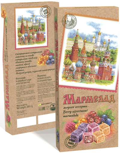  Сладарт Мармелад Ассорти ягодное в сахарной пудре, 200г    в Моздоке